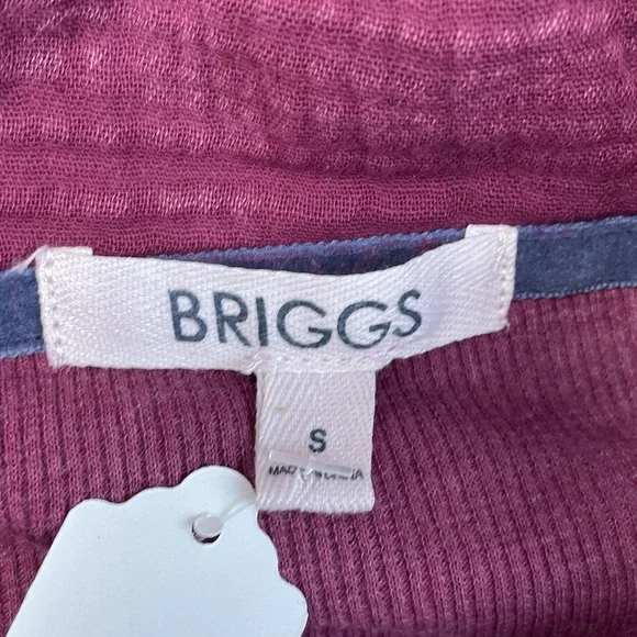 BRIGGS Women's S Blouse Pink Cotton Blend e0401 - Picture 2 of 7